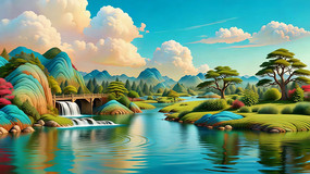 ɽˮ�羰�����ز�