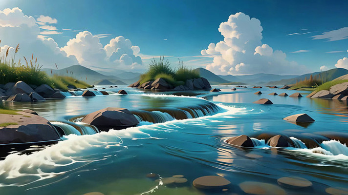 山水河流自然风景画面 山水河流自然风景画面