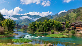 ɽˮ��Ĵ�ͳ��կ�羰