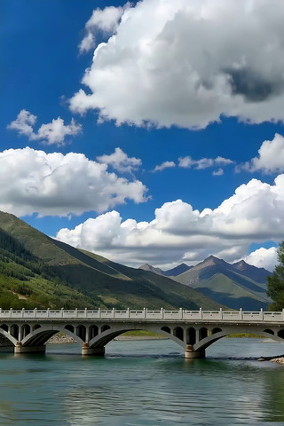 山水间桥梁风景素材 山水间桥梁风景素材