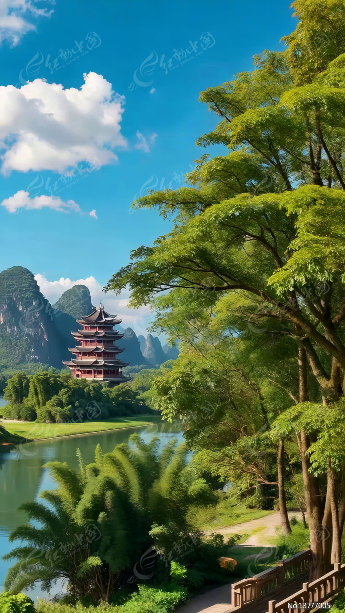 ɽˮ��ʽ¥����Ȼ�羰