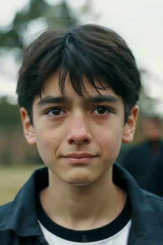 少年户外近景特写 少年户外近景特写