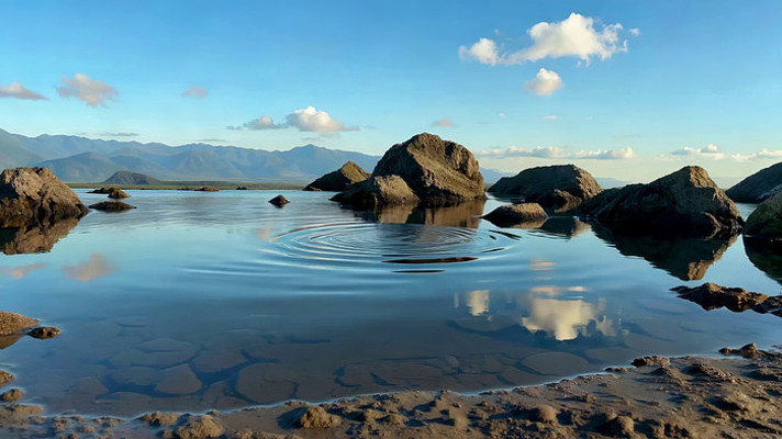 ˮ����ʯ��Զɽ��Ӱ�羰