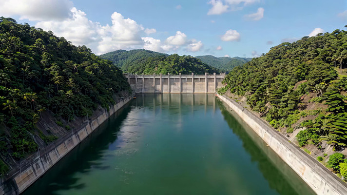 水库自然风光俯瞰素材 水库自然风光俯瞰素材