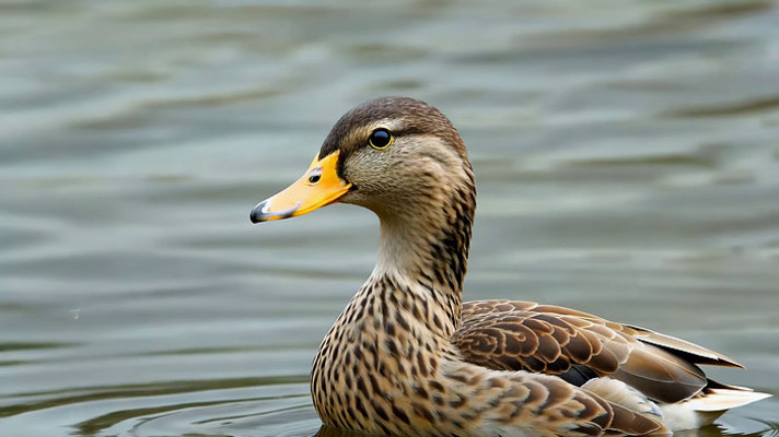 水中鸭子特写 水中鸭子特写
