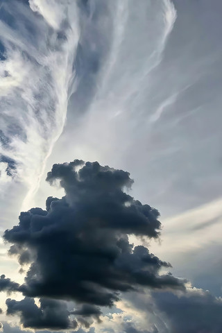 天空中形态各异的云朵 天空中形态各异的云朵