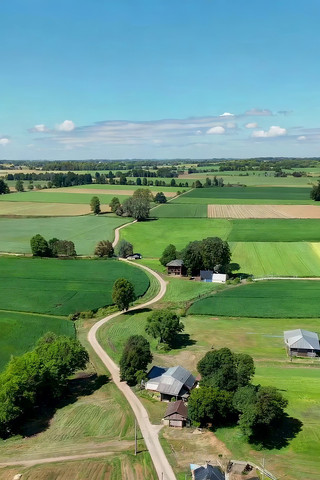 田野乡村风光航拍素材 田野乡村风光航拍素材
