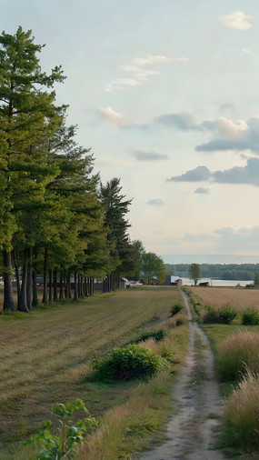 ��Ұ�����ľ��С·�羰