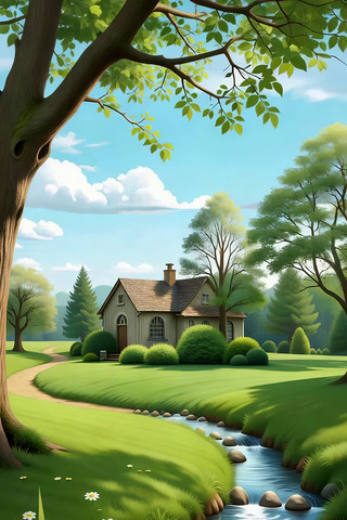 田园小屋自然风光 田园小屋自然风光