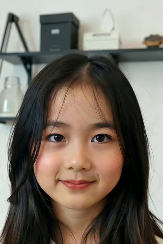 微笑女孩近景特写 微笑女孩近景特写