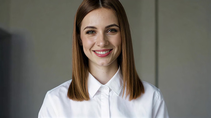 微笑女性半身特写素材 微笑女性半身特写素材