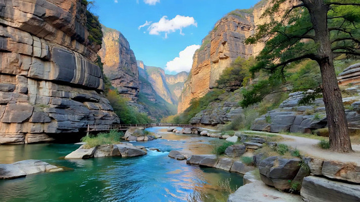 峡谷河流自然风光 峡谷河流自然风光