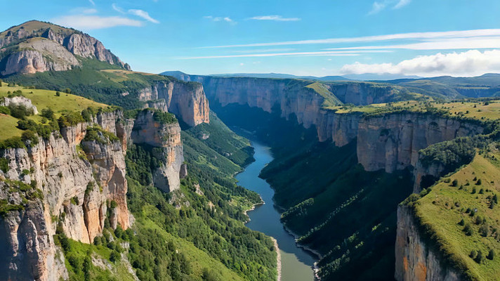 峡谷河流自然风光全景 峡谷河流自然风光全景