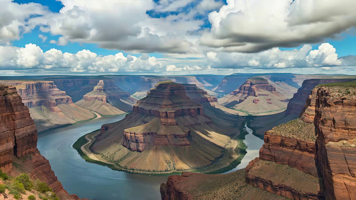 峡谷河流自然风光全景 峡谷河流自然风光全景