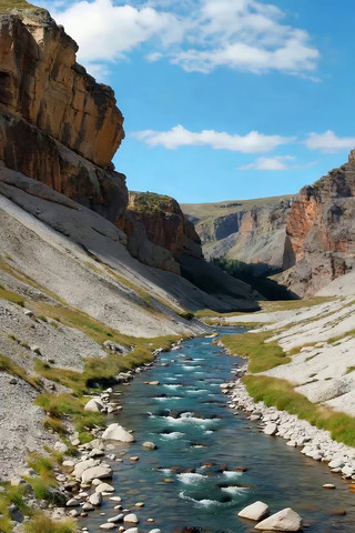 峡谷间河流自然风光 峡谷间河流自然风光