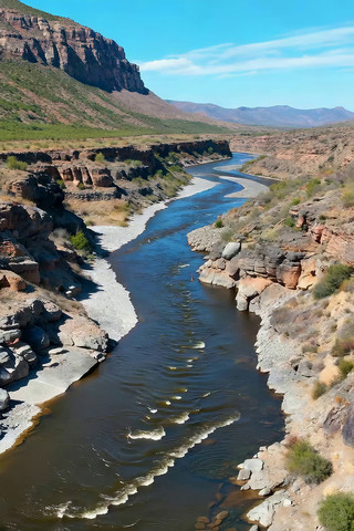 峡谷间河流自然风光 峡谷间河流自然风光
