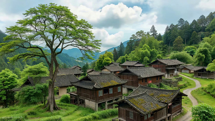 乡村古村落自然风光 乡村古村落自然风光