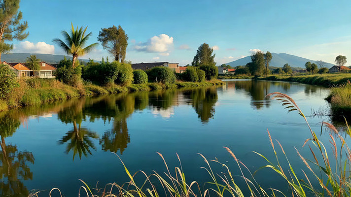 乡村河畔自然风光 乡村河畔自然风光