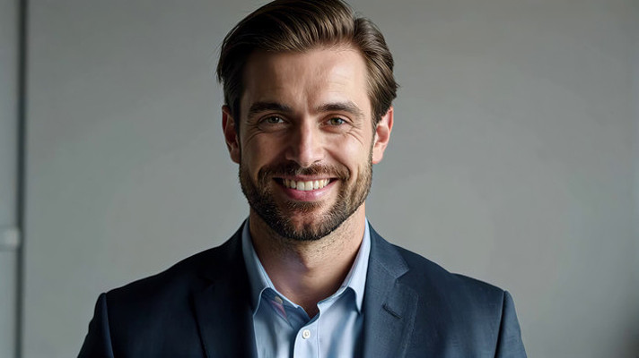 西装男子微笑特写素材 西装男子微笑特写素材