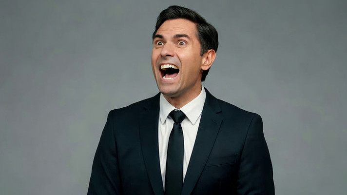 西装男子张嘴表情夸张 西装男子张嘴表情夸张