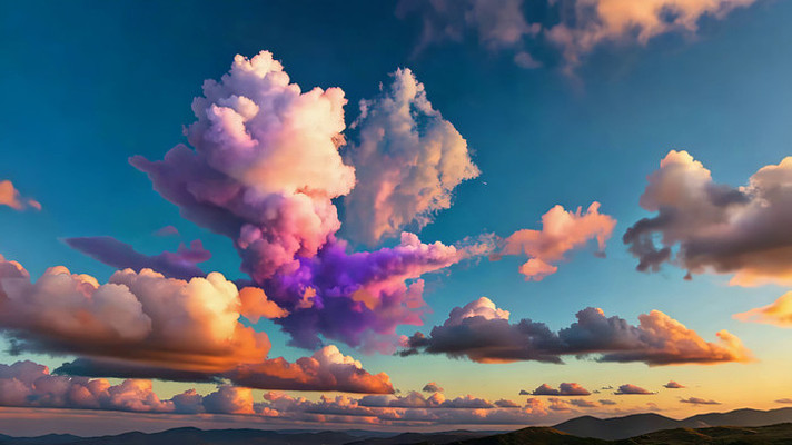 绚丽多彩天空与云朵景观 绚丽多彩天空与云朵景观