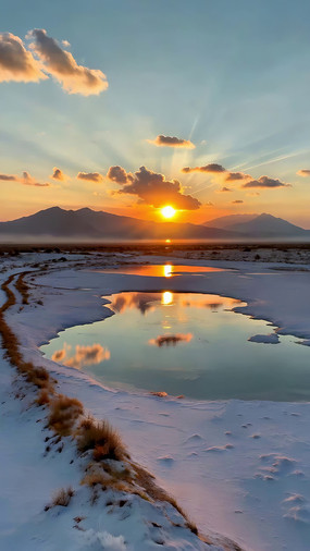 ѩ�غ���Ϧ����Ȼ���