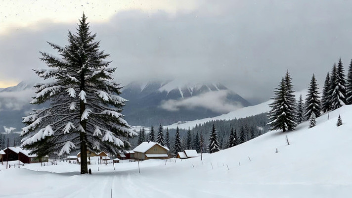 ѩ���ǵ�ɽ����ľ�ݾ���