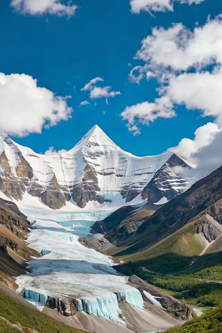 雪山冰川自然风光 雪山冰川自然风光