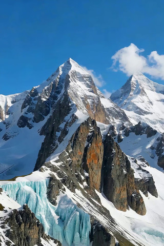 雪山冰川自然风光 雪山冰川自然风光