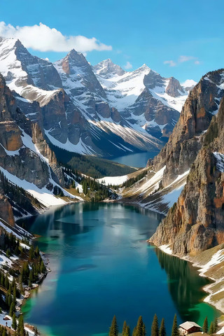 ѩɽ���Ƶı��̺����羰