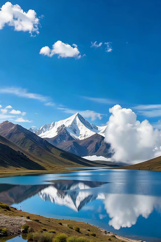 雪山湖泊自然风光 雪山湖泊自然风光