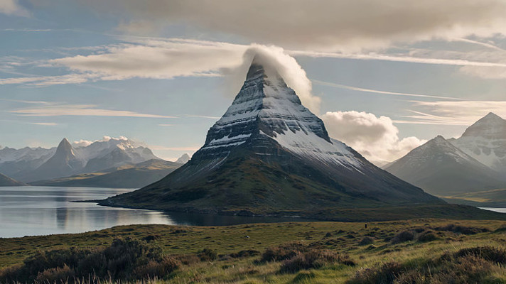 雪山湖泊自然风光 雪山湖泊自然风光