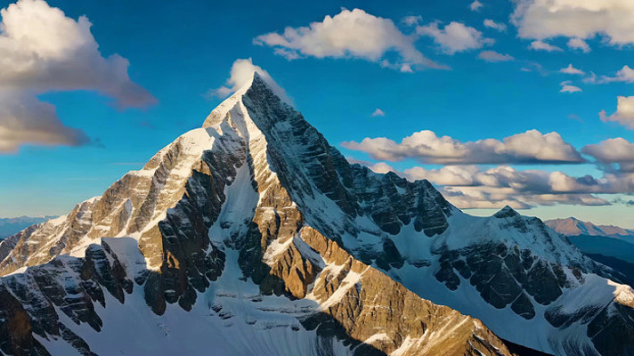 雪山全景自然风光 雪山全景自然风光