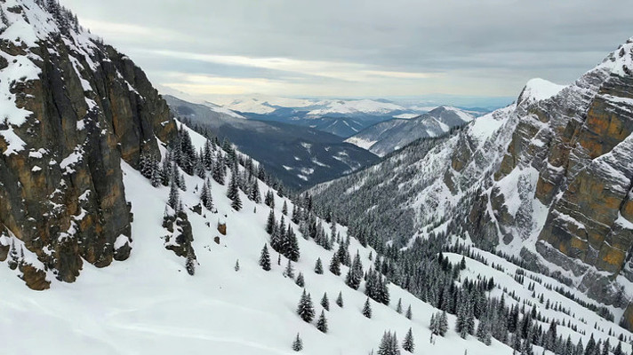 雪山森林冬季自然风光 雪山森林冬季自然风光
