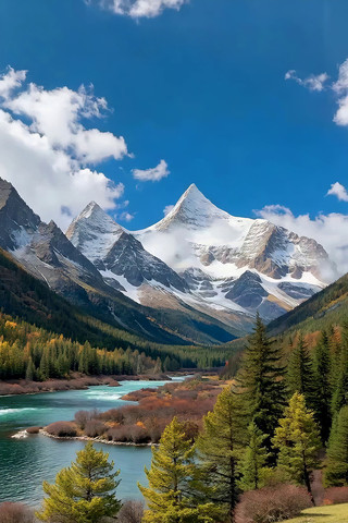 ѩɽɭ�ֺ�����Ȼ�羰