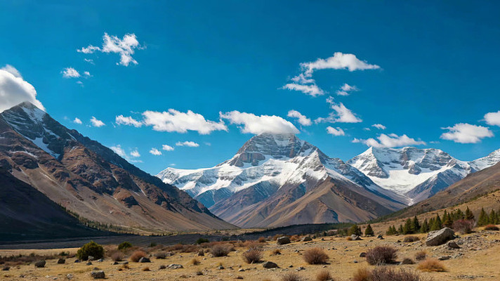 雪山山脉自然风光 雪山山脉自然风光