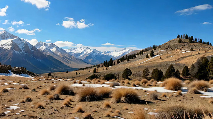 雪山山脉自然风光全景 雪山山脉自然风光全景
