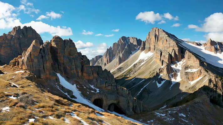 雪山山脉自然风光全景 雪山山脉自然风光全景