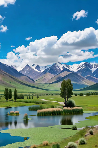 ѩɽ�µĲ�ԭ�����羰