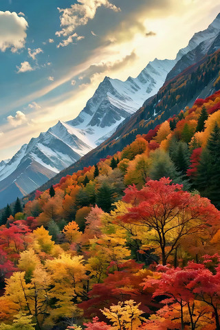 ѩɽ�µĶ��ɽ�ַ羰