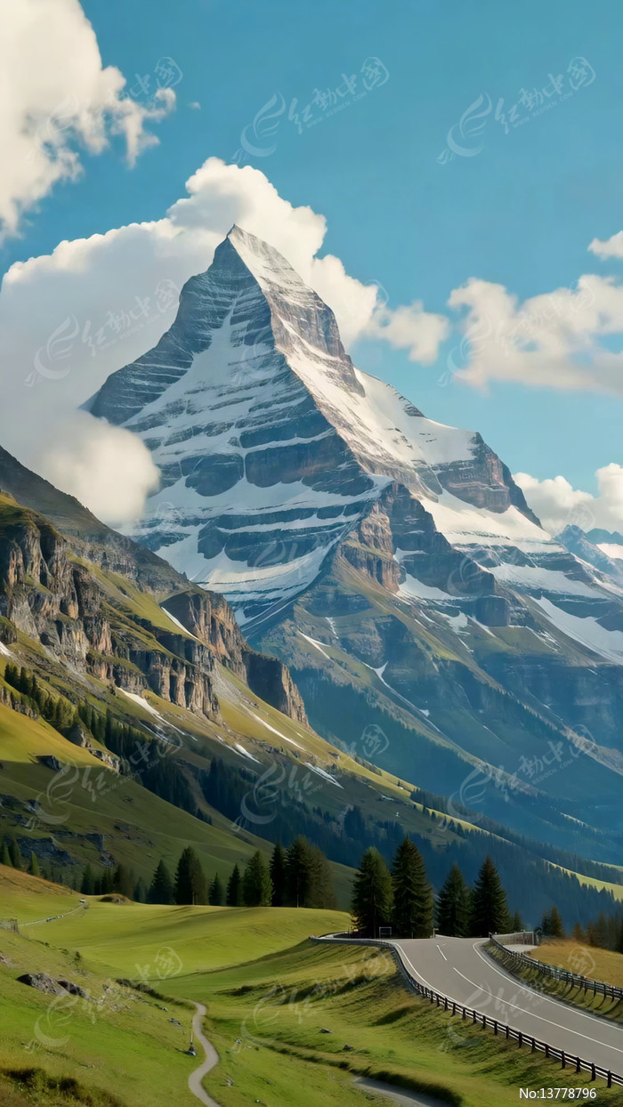 ѩɽ�µĹ�·��Ȼ���