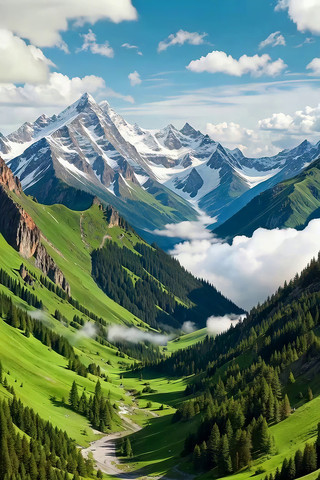 ѩɽ�µ���ɫɽ�ȷ羰