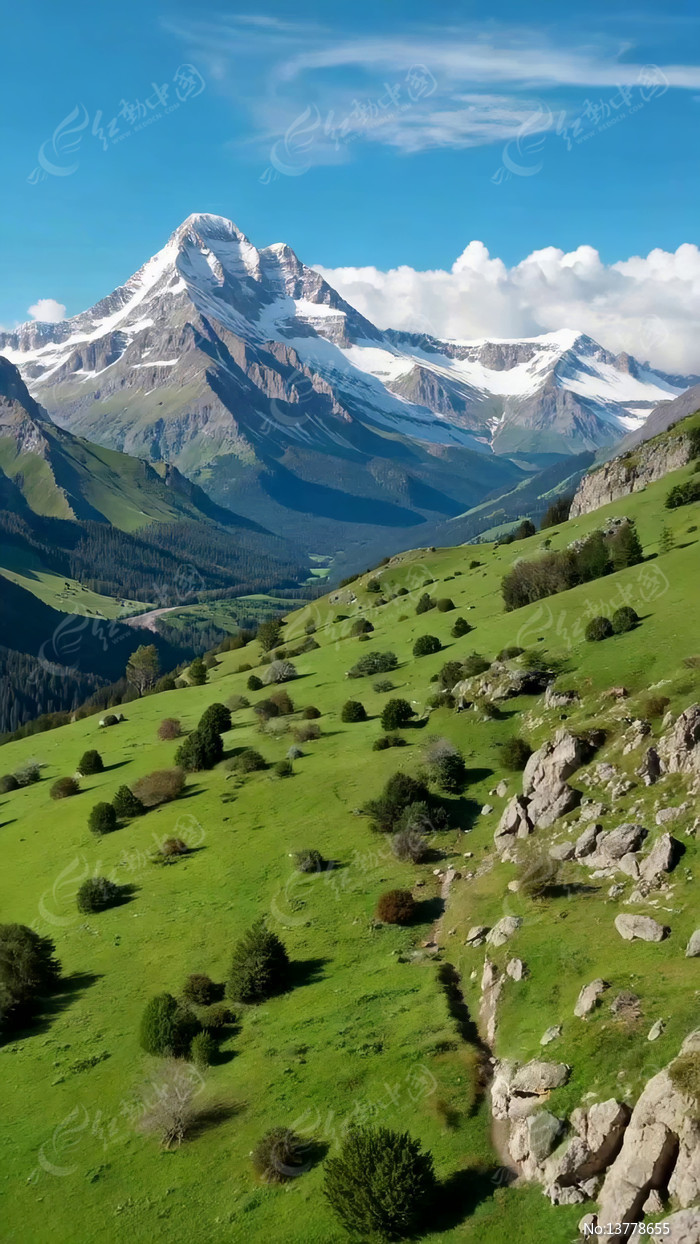 ѩɽ�µ���ɫɽ�ȷ羰