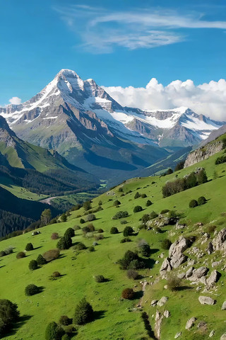 ѩɽ�µ���ɫɽ�ȷ羰