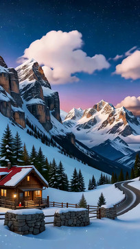 ѩɽ�µ�ľ��ҹ��