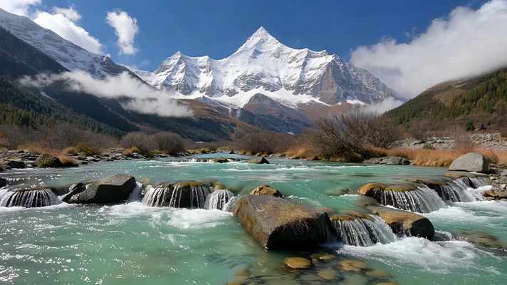 ѩɽ�º�����Ȼ���