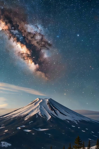 雪山星空自然风光素材 雪山星空自然风光素材