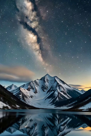 雪山星空自然风景素材 雪山星空自然风景素材