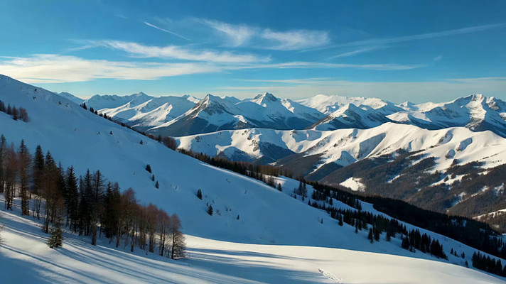 雪山雪景自然风光全景 雪山雪景自然风光全景