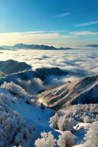 雪山云海自然风光 雪山云海自然风光